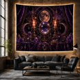 thumbnail image 6 of Lit Candle Altar with Sits Detailed Full Moon, Cozy Farmhouse for Farmhouse Decor Lovers, Aesthetic Wall Decor, Housewarming Gift, Tapestry Wall Hanging for Dorm and Living Room, 6 of 7