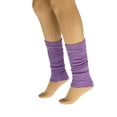 thumbnail image 2 of Aerobic Leg Warmers for Women 3 Pairs Purple Cotton Knee High, 2 of 8