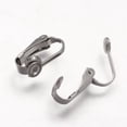 thumbnail image 2 of 20pc 304 Stainless Steel Clip-on Earring Cabochon Setting Findings for Non-Pierced Ears Stainless Steel Color 16x10x7.5mm, 2 of 2