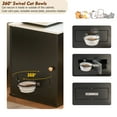 thumbnail image 4 of JanflyHome  Cat Litter Box Enclosure Furniture with 2 Silicone Food Bowls, Black, 4 of 9
