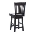thumbnail image 5 of Linon Mack Solid Beechwood Slat Back Swivel 24" Counter Height Stool in Black, 5 of 10