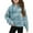 25-Light Blue, variant on CLOISE Sweatshirt Kids Girls Boys Toddler Long Sleeve Collared Zip up Tops Print with Thumb Hole Outfits Fall Winter Clothes Pink 5T