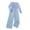 Blue, variant on Fozruso Girls Long Sleeve Romper Jumpsuit With Striped Design Wide Leg Pants For Autumn Fashion Comfortable Playwear Outfit Jumpsuit for Girls Sizes 7-8 Years