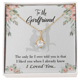 thumbnail image 2 of To My Girlfriend  I Knew I loved You Alluring Ribbon Necklace Message Card, 2 of 20