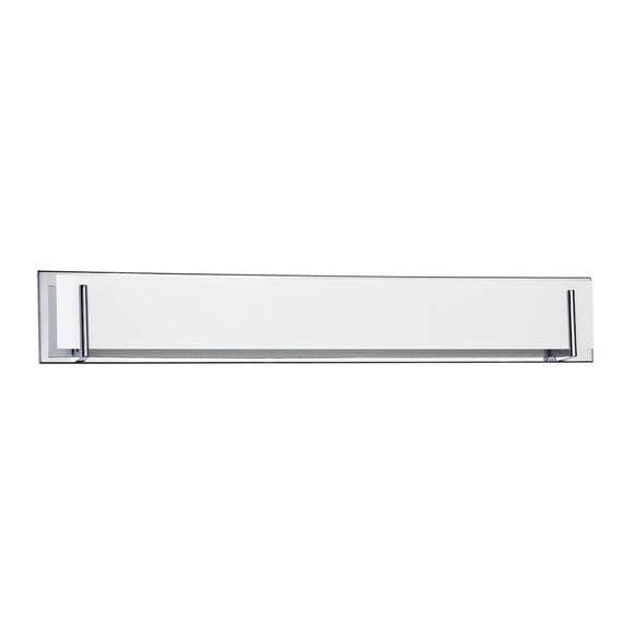 Kendal Applique Murale de Bain Chromée à 7 Lumières, Verre Blanc, Série Aurora