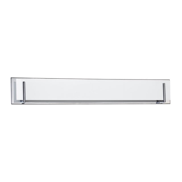 Kendal 7-Light Chrome Bath Vanity Wall Light, White Glass, Aurora Series