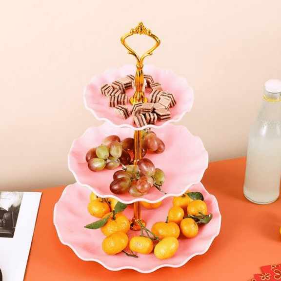 Bxaolu Cupcake Stand, 3 Tier Serving Tray Cupcake Dessert Candy Fruit Display Holder for Wedding, Christmas, Baby Shower Birthday Tea Party