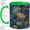 Green, variant on Seashell Coffee Mug, Blue Ocean Shell Art, Coastal Daily Tea Sips for Home