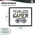 thumbnail image 4 of Stupell Industries Contemporary Fearless Gamer Retro Black Floating Frame Canvas Art, 21 x 17, by Yass Naffas Designs, 4 of 8