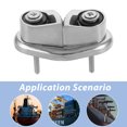 thumbnail image 2 of Shisuyan Stainless Steel Cam Cleat Rope Cleat Fairlead Leading Ring Ball Bearing Line Quick Fixing Boat Cleat Accessory For Sailing Kayak Canoe, 2 of 9