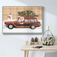 thumbnail image 5 of Santa on Wheels I - Framed Gallery Wrapped Holiday Canvas - 25 x 37 - White Frame, 5 of 8
