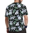 thumbnail image 2 of Wukai Cartoon Koala Bear Print Men's Short-Sleeved Mesh T-Shirt,Quick-Dry Short Sleeve Workout T-Shirt-5X-Large, 2 of 8