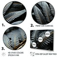 thumbnail image 3 of Designart "Monochromatic Delight Of Fern Fronds" Plants Floater Framed Wall Art Prints, 3 of 5