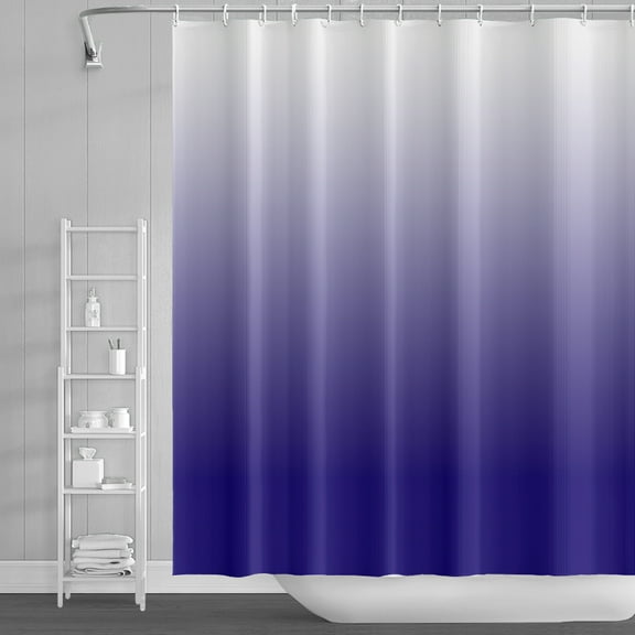 Lfeey Bathroom Waterproof Fabric, Purple Ombre Shower Curtain with Hooks, 72x78 inches