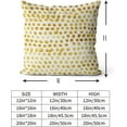 thumbnail image 3 of Polka Dot Pillow Covers Set of 2 Dark Gold Cream Throw Pillows 18x18 in Outdoor Boho Design Brush Strokes Decorative Pillowcase Square Cushion Cover Linen Pillow Case for Home Sofa Couch Bed, 3 of 6