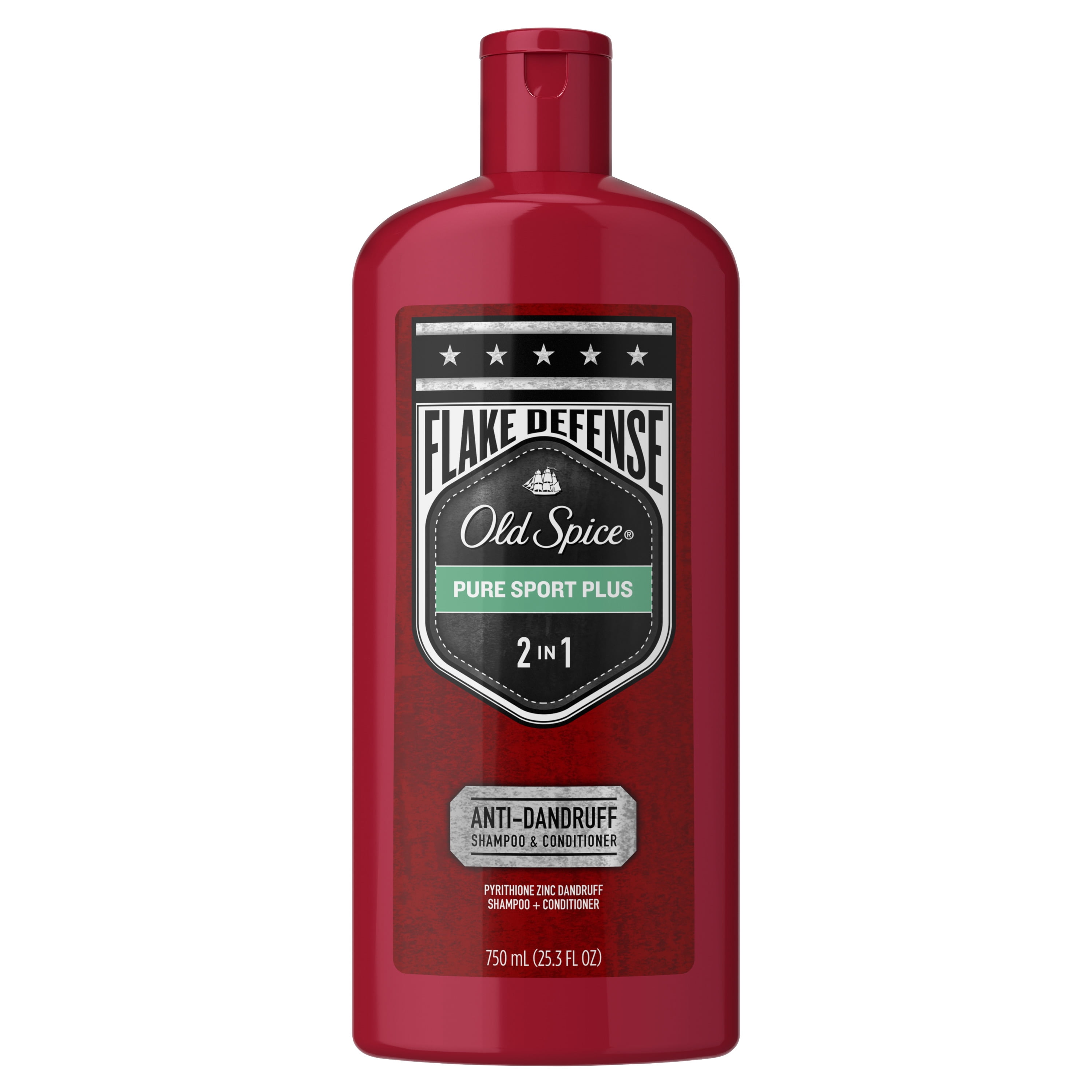 Old Spice Men’s 2 in 1 Shampoo & Conditioner, Pure Sport Plus AntiDandruff, 25.3 Fl Oz