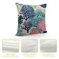thumbnail image 4 of YINGXI  Beach Throw Pillow Covers, Coastal Coral Branch Ocean Themed Pillowcase Luxury Velvet Decorative Cushion Cover for Couch Bed Sofa Farmhouse Decoration 22x22in, 4 of 5