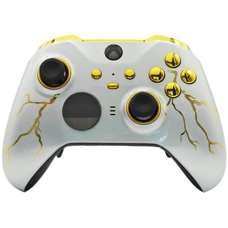 Gold Thunder UN-MODDED Custom Controller Compatible with Xbox ONE Elite Series 2