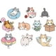 thumbnail image 4 of Pegatinas de pared de gatos de dibujos animados, 10 estilos, coloridas y lindas, para decoración de pared, vinilo, papel tapiz, arte para guardería., 4 of 9