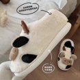 thumbnail image 3 of Soft Cute Girly Heart All-inclusive With Cow Cotton Slippers Women Winter Non-slip Warm Home Shoes, 3 of 5