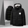 thumbnail image 2 of Chaqueta con capucha y plumón de pato para hombre y mujer, versión coreana de otoño e invierno, ropa de trabajo a prueba de viento, cálida, tipo parka, 2 of 3