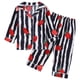 thumbnail image 1 of Odeerbi 1-8 Años Niños Niñas Pijama de Satén Con Solapa Dentada Camisa de Manga Larga Conjunto de Pantalones Suave Estampado Degradado Pijama de Dos Piezas, 1 of 9