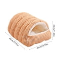 thumbnail image 3 of Pet Bed for Cats and Dogs, Removable Washable Winter Warm Pet Villa, Semi-Enclosed Cat House, Soft Pet Nest Mat for Small Dogs and Cats, 3 of 12