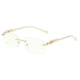 thumbnail image 1 of Gafas de sol cuadradas decorativas sin marco de color para hombres y mujeres, gafas de sol retro de metal, 1 of 6