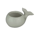 thumbnail image 1 of White Ceramic Coastal Decor Pudgy Whale Planter, 1 of 3