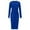 Blue, variant on Cocktail Dresses For Women Sevevn Women's Long Sleeve Ruched Waist Body-Con Pencil Skirt Slit Midi Cocktail Party Dress