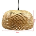 thumbnail image 3 of Rustic Pendant Light Natural Bamboo Chandelier Fixture Weaving Light Fixtures Ceiling Mount Lamp Standard E26 Lamp Holder Fit for Vaulted or Sloping Ceilings, 3 of 15