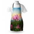 thumbnail image 3 of Lotus Apron Beautiful Asian Flower Blooming in Spring Meadow Natural Zen Garden, Unisex Kitchen Bib Apron with Adjustable Neck for Cooking Baking Gardening, Pale Pink Green Pale Blue, by Ambesonne, 3 of 3