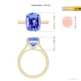 thumbnail image 4 of Angara Natural 3.8 Ct. Tanzanite with Diamond Solitaire Ring in 14K Yellow Gold for Women (Ring Size: 11.5), 4 of 9