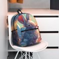 thumbnail image 6 of Daiia Sunshine Winged Rabbit School Backpack for Men Women, Unisex Large Waterproof Bookbag Schoolbag Casual Daypack for High School/College/Teens/Travel/Work Black, 6 of 8