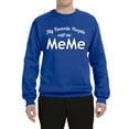 thumbnail image 2 of Wild Bobby My Favorite People Call Me MeMe Mother's Day Unisex Crewneck Graphic Sweatshirt, Royal, Large, 2 of 5