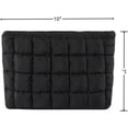 thumbnail image 2 of Black Quilted Puffer Makeup Bag, Soft Nylon Cosmetic Pouch for Women, 2 of 7