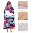 thumbnail image 4 of Hello Kitty Blanket Hoodie, Wearable Blanket, Cloak Hooded Throw Blanket, Soft Warm Fluffy Blankets for Bed Couch Sofa, 4 of 8