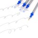 thumbnail image 2 of 100x Mercury-Silver Refillable Silver Fabric Markers Erasable Fabric Pencil Refills for Leather Jeans Embroidery Fabric washed silver, 2 of 4