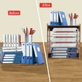 thumbnail image 3 of TOOL1SHOoo  Letter Tray & A4 Paper Sorter Document Book Magazine Storage Shelf Rack, 3 of 12