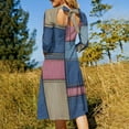 thumbnail image 5 of Colorful Denim Patchwork Pattern-1 Dress Summer Dresses Woman Street Style Big Size Casual Dress, 5 of 9