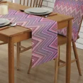 thumbnail image 3 of Ethnic Style Zigzag Stripes Abstract Linen Table Runner Kitchen Table ration Farmhouse Dining Tablecloth Wedding Party r, 3 of 7