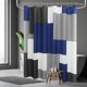 thumbnail image 2 of Cortina de ducha azul moderna, conjunto de cortina de ducha de baño Baño, 2 of 5