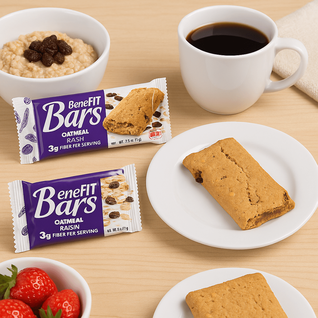 Readi-Bake Benefit Oatmeal Raisin Bar | 2.5 Ounce | Value Pack of 12