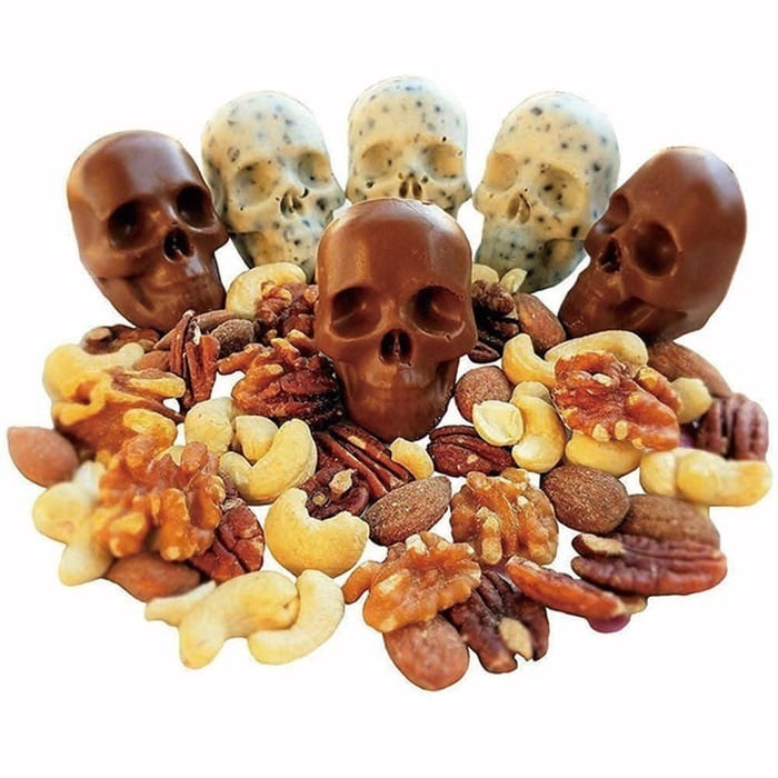 Silicone Skull Mold 3D (4 Cavity)