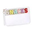 thumbnail image 4 of Neceser de viaje con letras de PVC, bolsa de almacenamiento multifuncional para accesorios de baño. Blanco, 4 of 9