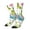 White, variant on Cartoon Frogs Pattern Sport Socks for Women and Men Crew Socks Sporty Calf Socks Casual Socks