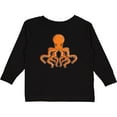 thumbnail image 3 of Inktastic Orange Octopus Boys or Girls Long Sleeve Toddler T-Shirt, 3 of 5