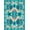 Turquoise Blue Coral, Pattern 13, variant on ODIKA 8'x10' Washable Area Rug Non-Shedding, Easy Care, Turtle Central Navigation Rose Coral Teal Symmetrical for King Size Bedroom Under Bed, Master Suite