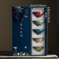 thumbnail image 6 of Kiln Transformation Five Elements Cup Tea Set - Ceramic Kung Fu Tea Cup, Home Master Cup, Tea Tasting Cup, Light Luxury Tea Bowl Gift Box (Set of 5 pieces), 6 of 8
