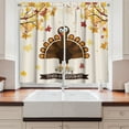 thumbnail image 2 of Ambesonne Turkey Kitchen Curtains, Fall Season Animal Leaf, 55"x45", Brown Orange Yellow, 2 of 3